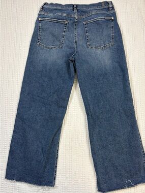 Seven For All Mankind-Women’s Blue Wide-Leg Jeans, crop length, size 31
